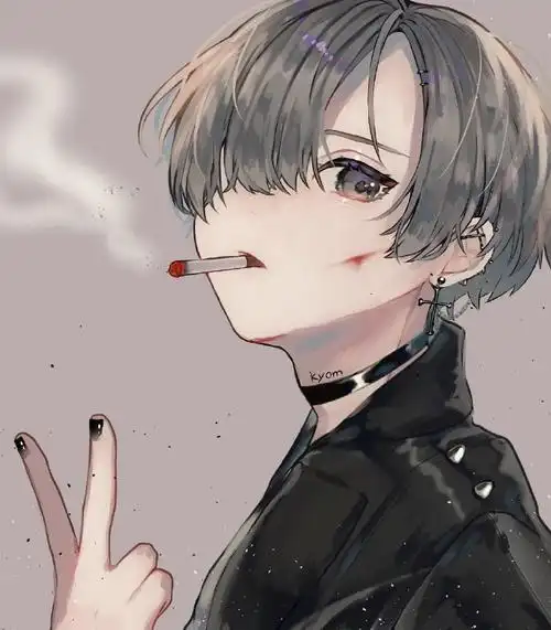 大概,这也是这位画师大佬本身的绘制特点,真的有点难辨雌雄.