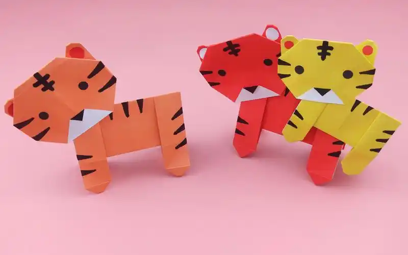 活动  开学啦,教你折可爱的老虎书签,简单又好玩,手工diy折纸教学