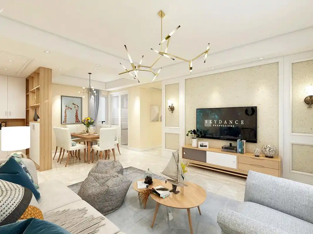 东葛路汇贤居120平米现代简约风格装修效果图