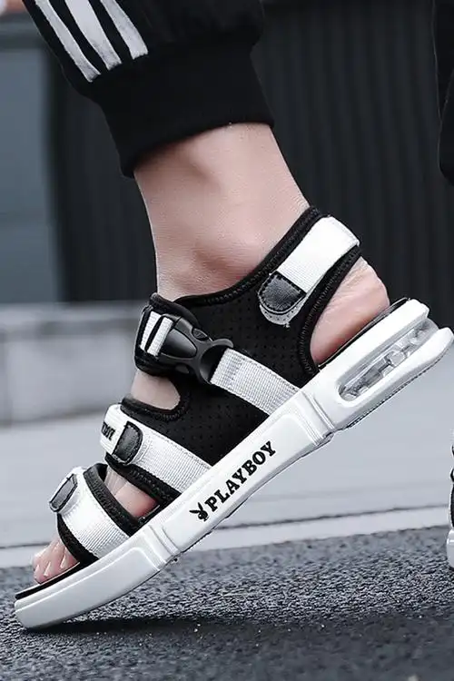 【官方正品】花花公子男鞋新品凉鞋男士镂空韩版学生男款软底防滑