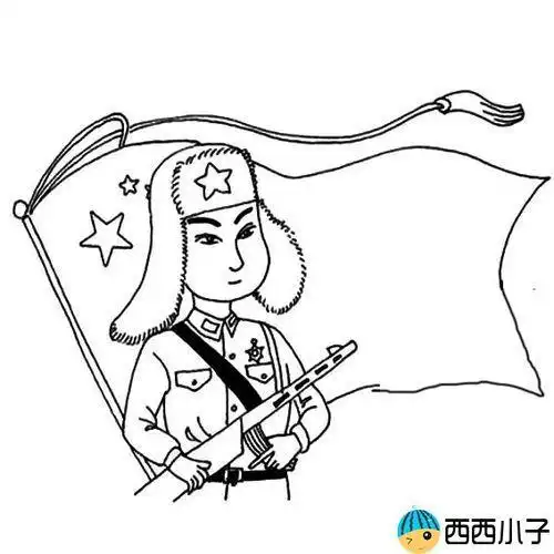 解放军士兵的简笔画画法步骤图解|人物简笔画 - 莱可爱卡通雷锋头像简