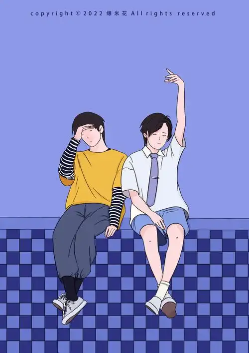 proreate绘画简单描边风格插画文轩