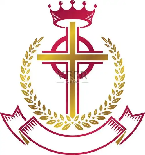 纹章纹章装饰图标孤立矢量插图.宗教和灵性的象征.插画图片素材