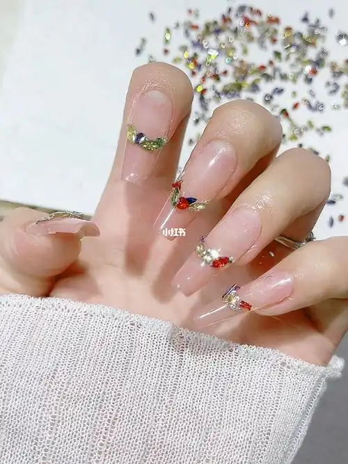 迷你尖底彩钻美甲