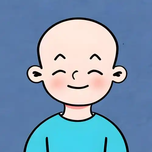 光头小男孩简笔画图片