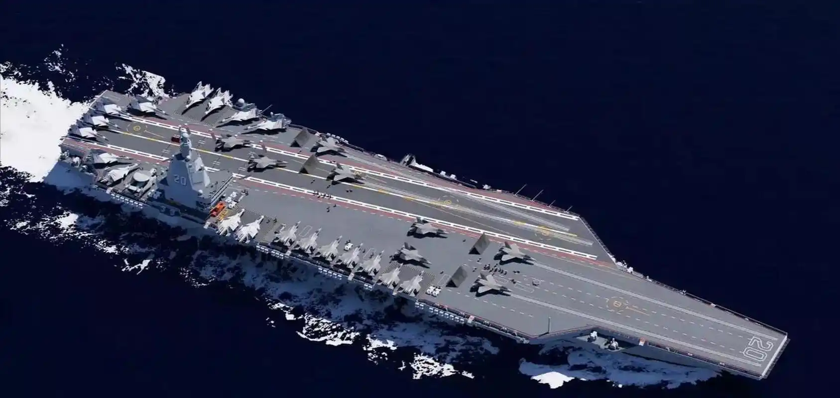 美:听说你们的20号航母已经设计完成了…… 中:嗯,差不多吧,都是按