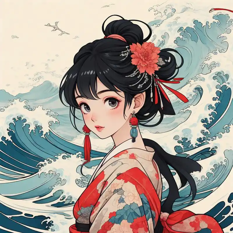 95浮世绘风女生头像,绝美收藏99