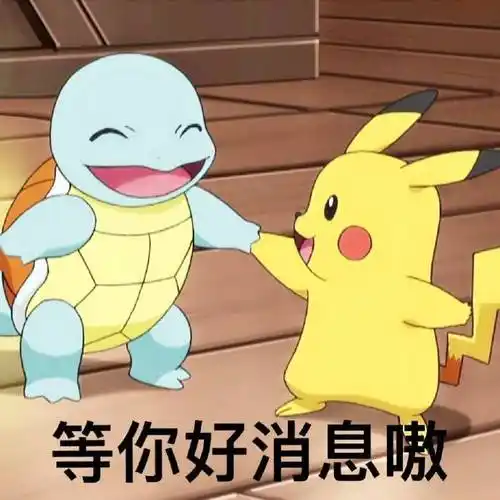 等你好消息嗷杰尼龟表情包杰尼龟好消息表情