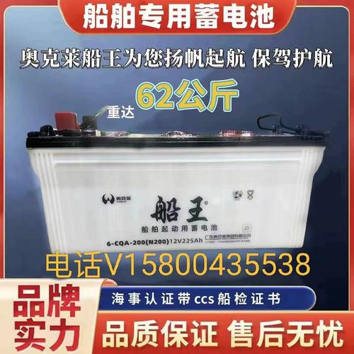 船王统一蓄电池12v200ah船舶船用启动 可带冰箱照明 发电机水电瓶