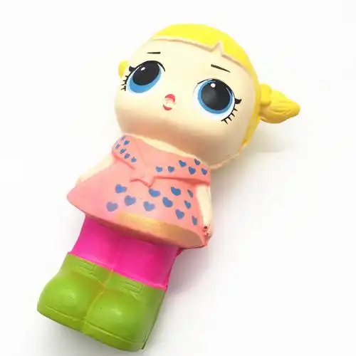 厂家直销亚马逊爆款现货squish减压仿真玩具lol惊喜娃娃pu慢回弹