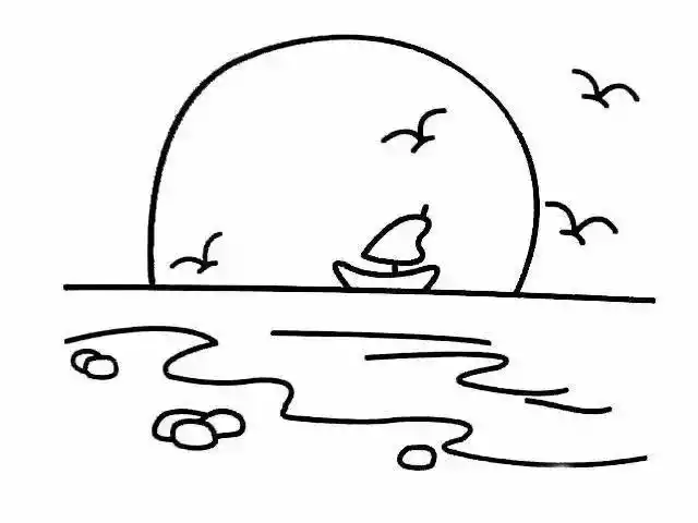 田园风景简笔画【幼儿园创意亲子手工-临摹田园风光简笔画】