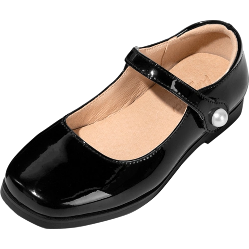 ariaca定制漆皮黑色皮鞋女童公主鞋真皮软底单鞋儿童学生演出鞋女