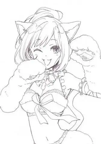 好看二次元女生简笔画