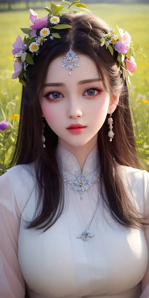 ai国风来袭——翩若仙子舞九霄,眉梢弯弯带微笑