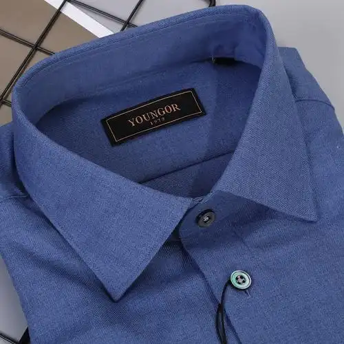 雅戈尔秋冬季绵羊羊绒山羊绒长袖衬衫商务休闲衬衣衬衫