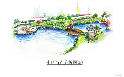 素材共享 手绘 我手一个做景观设计的学生,这个方案是我第一次做的