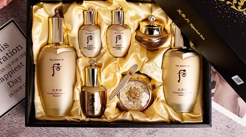 抗皱滋养whoo后天率丹护肤套装中样2件套水乳各25ml旅行试用装补水