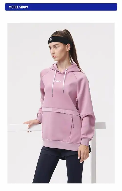 filaathletics斐乐女装官方女子卫衣2021年冬季新款运动连帽套头衫