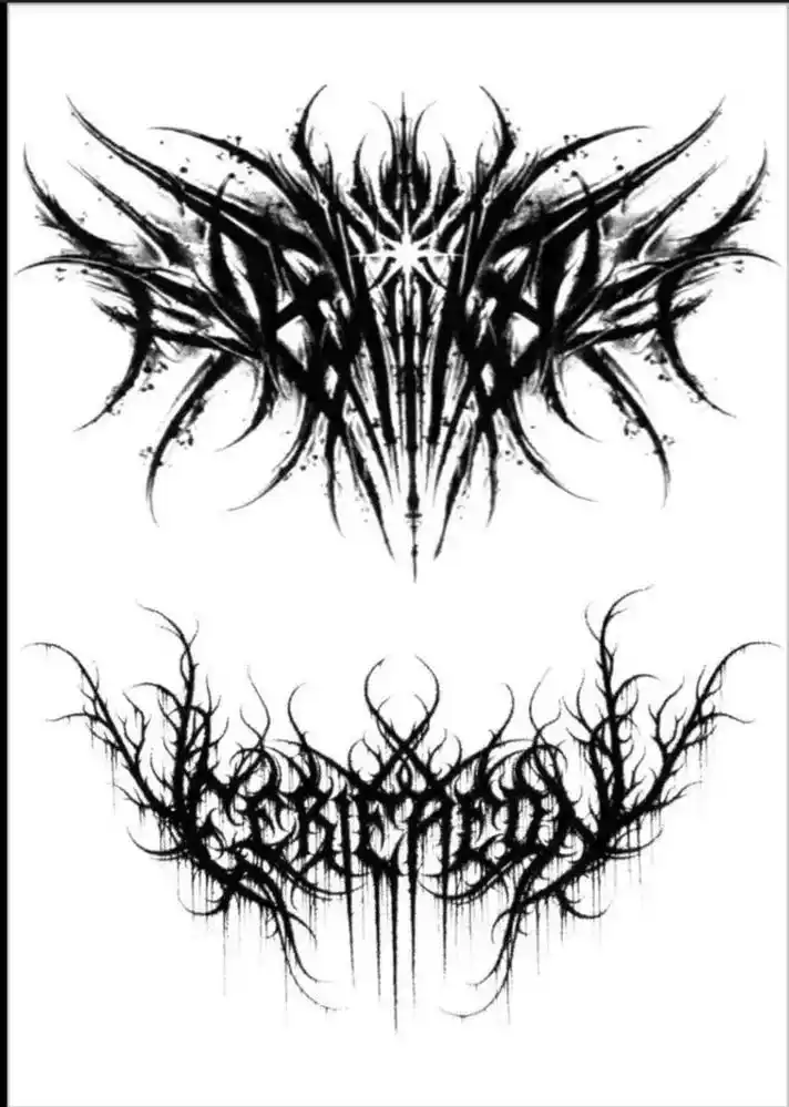 哥特花体字纹身手稿.#纹身刺青 #手稿分享 #哈尔滨纹身 # - 抖音