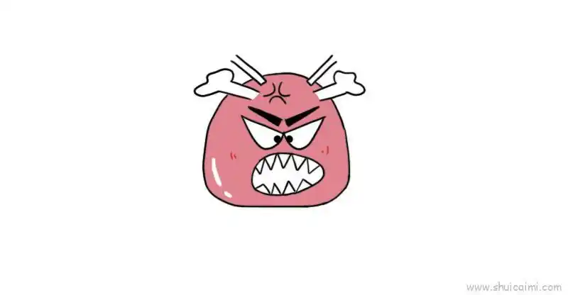 生气表情儿童画怎么画 生气表情简笔画步骤