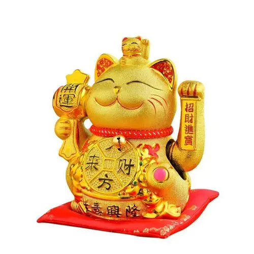 咪曦 招财猫摆件电动摇手陶瓷摆件新店开业礼品生日礼物店铺乔迁结婚