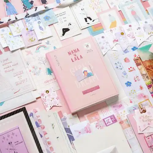 大全—手札包贴纸手账本工具材料全套可爱少女手帐一本套装素材大礼包