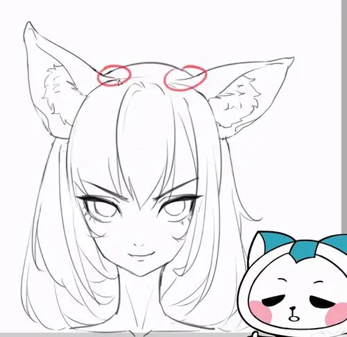 猫耳绘画参考教程__凤凰网