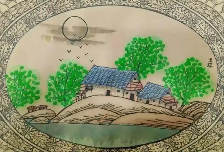 儿童国画田园小品[山水画]作品分享(8岁一12岁)