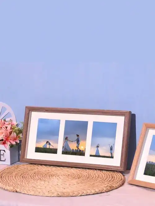 七夕爆款礼物婚纱照百搭款连体相框yyds