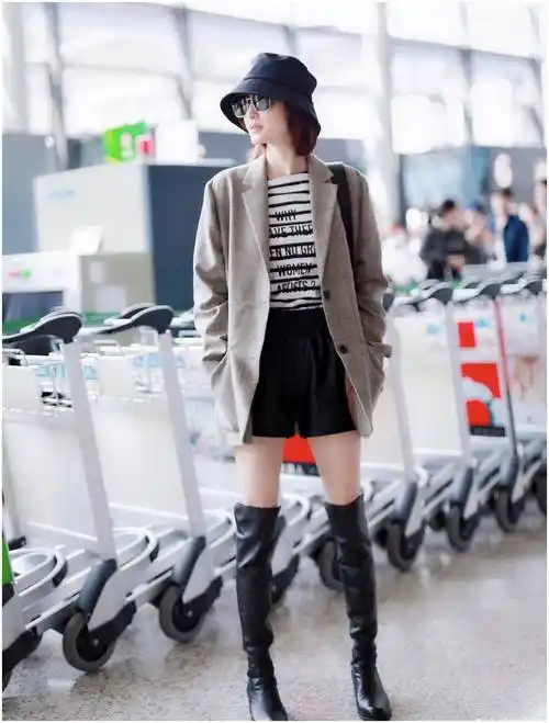 穿长靴露大腿,"素颜女神"王丽坤这次不肯低调了,妥妥的腿精_身材_穿着