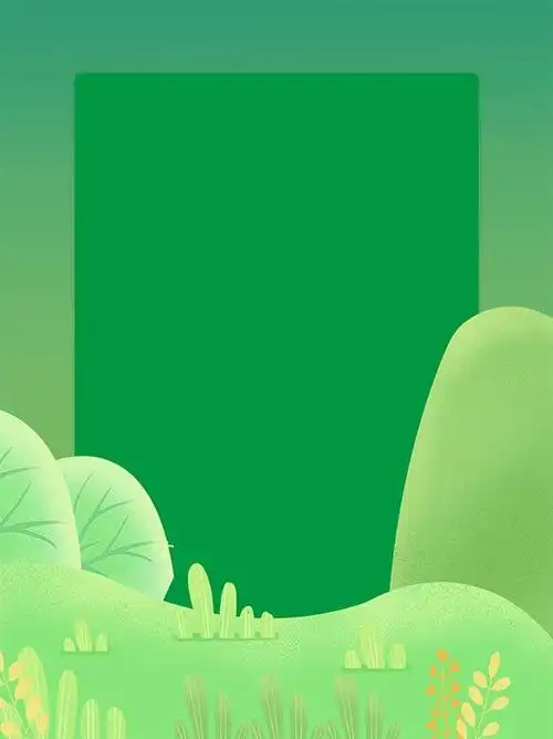 春天海报绿色背景图片素材