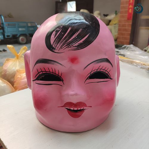 萌念社火面具 大头娃娃道具头套面具社火秧歌舞龙舞狮演的 男孩
