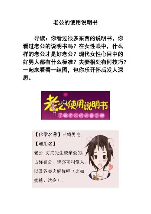 老公的使用说明书