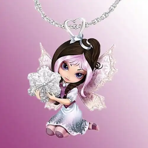 比菲 wish精致的天使公主吊坠项链925纯银仙女仙女珠宝首饰礼物