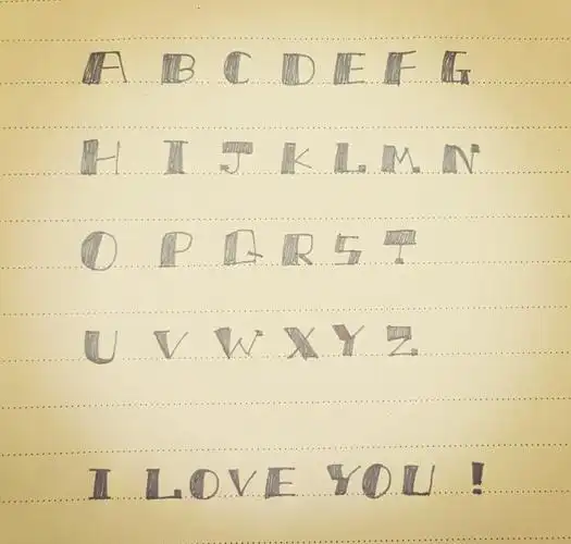 非常简单的萌萌哒手绘英文字体