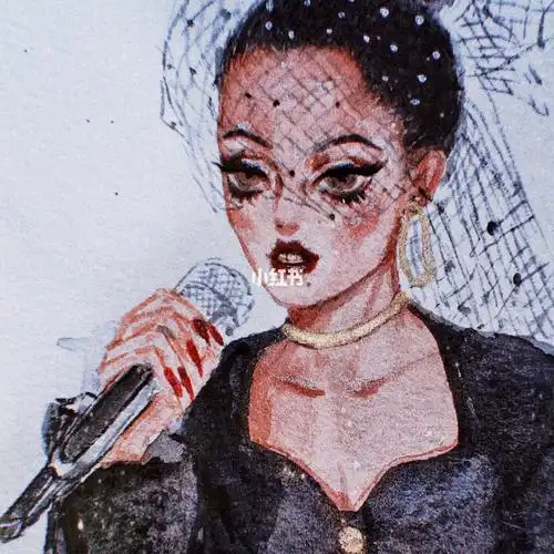 歌手吉克隽逸水彩头像