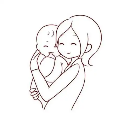 刚出生小宝宝简笔画