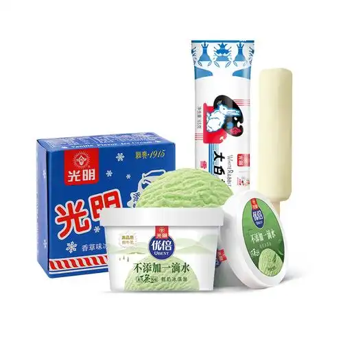 光明优倍龙井茶口味白雪冰砖奶砖大白兔雪糕国潮冰淇淋