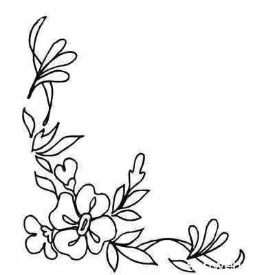 边框花简笔画手绘花边简笔画边框简笔画叶子加花朵边框简笔画花朵简笔