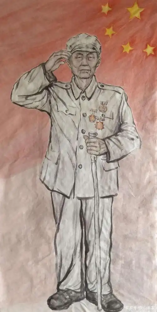 用军人的感觉,画出自己心中的画,画家鞠兵人物画作品