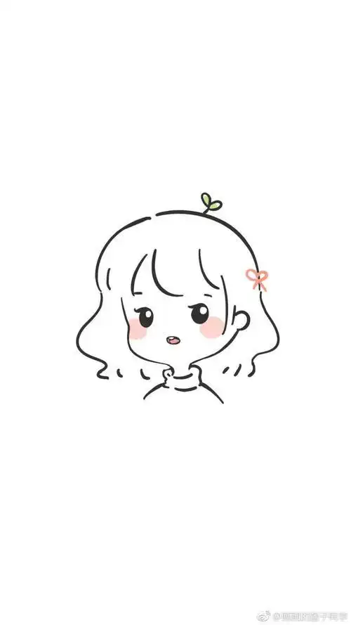 可爱萌萌哒女孩简笔画