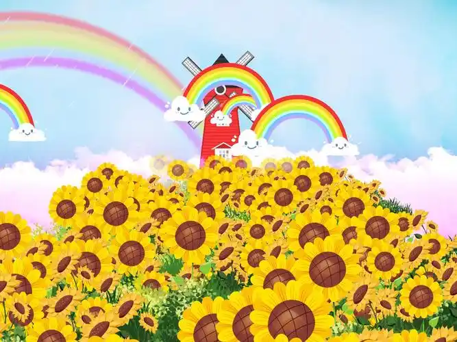 (duj37)卡通幼儿园动态舞台led视频背景素材7