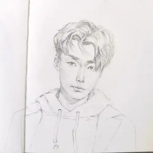 手绘自己的偶像张艺兴