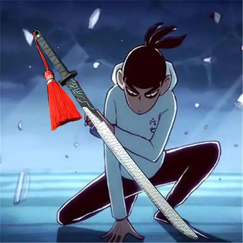 刺客伍六七魔刀千刃567的手办玩具1米大号金属武器五六七魔刀千仞