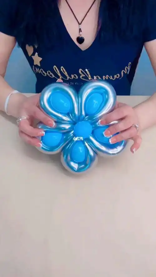 气球培训气球教学2022新款五瓣花创意教程