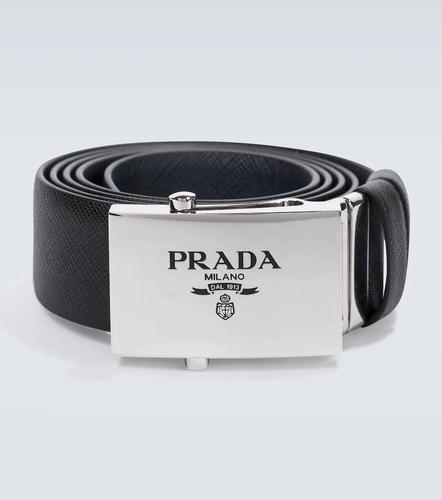 普拉达prada男士腰带|saffiano reversible leather belt