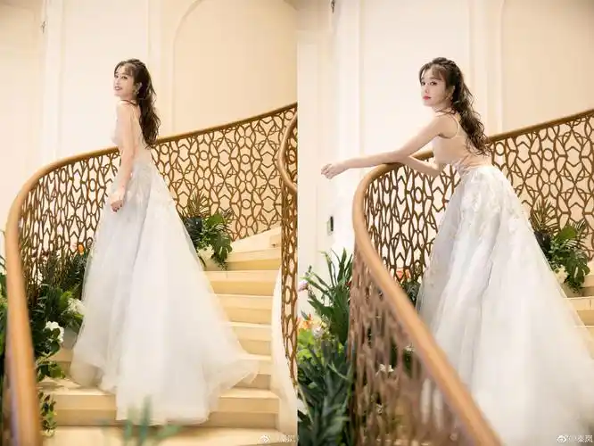 秦岚婚纱长裙现身活动美如仙,新娘妆惊艳得让网友催嫁