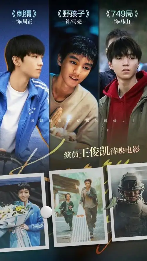 也期待一下我们演员王俊凯的待映作品《749局》《刺猬》《野孩子》