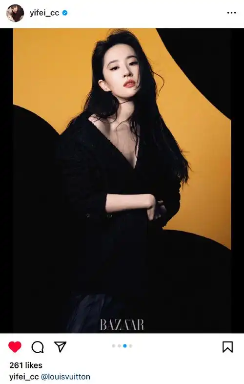 刘亦菲##刘亦菲时尚芭莎4月刊封面