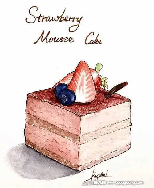 可爱的小甜品手绘,手绘甜品简单图片大全